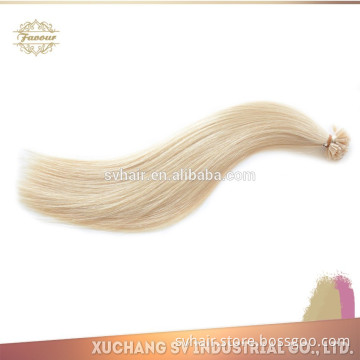 Grade 8A blonde Double Drawn 100% Human Remy Prebonded U tip Hair, Nail tip human remy hair extension